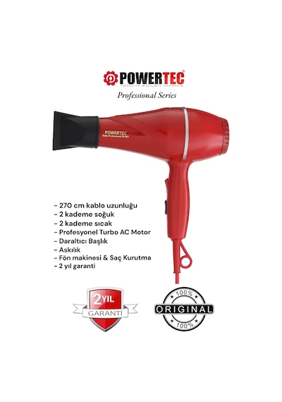 Powertec TR-501 Profesyonel Fön Makinesi