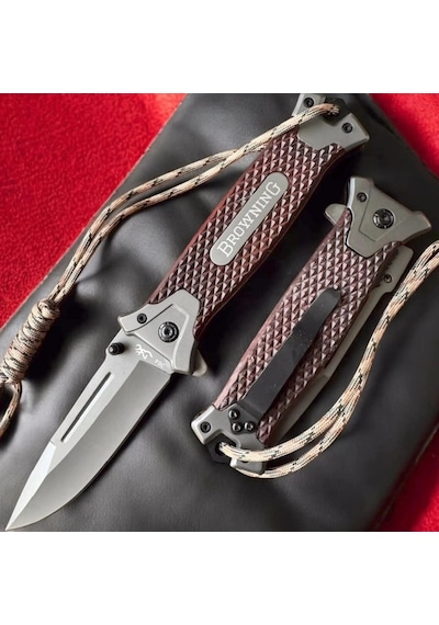 Knivox Browning 364 Kahverengi Paracordlu Kamp Çakısı