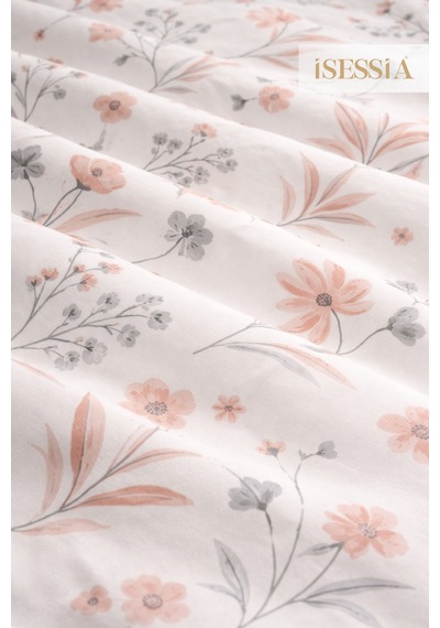 Fiora Tek Kişilik Çarşaflı Nevresim Takımı 160 X 240 Cm Pudra