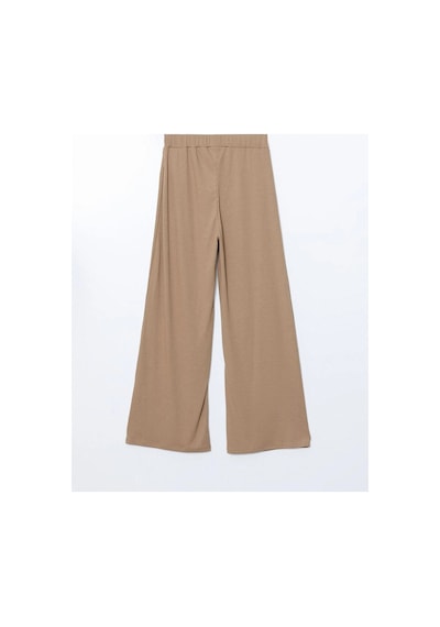 LC Waikiki Lcwaıkıkı Classic Haki Beli Lastikli Geniş Paça Kadın Pantolon