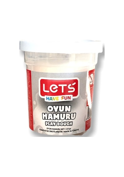 Lets Oyun Hamuru 115gr Beyaz - 4 Adet Beyaz