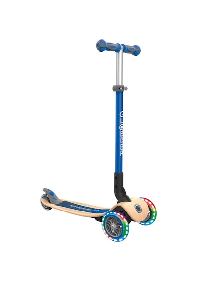 Globber Primo Wood Katlanabilir Işıklı Scooter - Lacivert