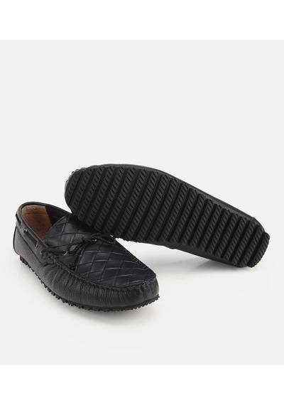 Hotiç Erkek Deri Siyah Kroko Detaylı Günlük Loafer 02ayh322780a100 02ayh322780a100