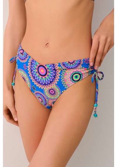 Suwen Mandala Yanı Büzgülü Bikini Alt Sb25415995995 Renkli Desenli