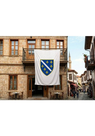Bosna Hersek Bayrağı 140gr Premium Raşel Kumaş 300x450cm Diğer