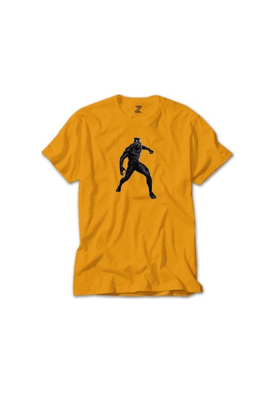 Black Panter Silhouette Sarı Tişört Sarı