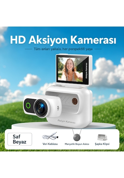 Serreha Lk-018 2inç Döner Ekranlı 1080p Wi-fi Manyetik Mini Aksiyon Kamerası Diğer