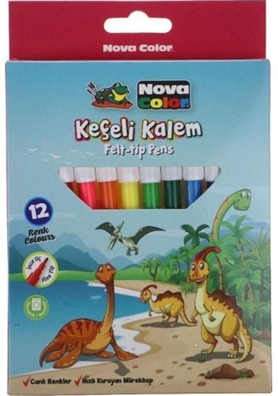 Nova Color Keçeli Kalem 12 Li Nc-871