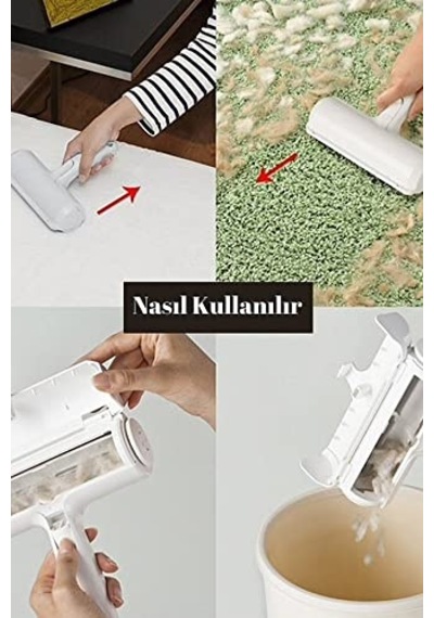 Hazneli Yeni Nesil Kıl Tüy Toz Alıcı Toparlayıcı Gırgır Toplama Alelti Diğer
