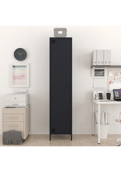 Pera Metal Elbise Dolabı, Soyunma Dolabı, Tek Kapılı, 41,50 X 40 X 189,50 Cm Ral 7016 Antrasit