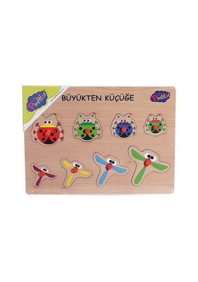 Playwood Ahşap Tutmalı Büyükten Küçüğe Puzzle