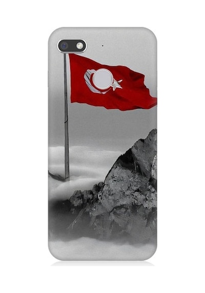 General Mobile Gm 8 Go Uyumlu Bayrak Ve Dağ Desenli Silikon Kılıf