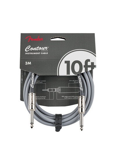 Fender 0990571124 Contour Serisi Inca Silver Enstrüman Kablosu 3m Gümüş Renkli Tasarım Sahne İçin Esnek Ve Korumalı Yapı