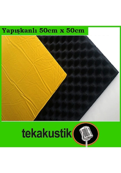 Yanmaz Yapışkanlı Yumurta Akustik Sünger 4Cm 60Dns 50Cmx50Cm