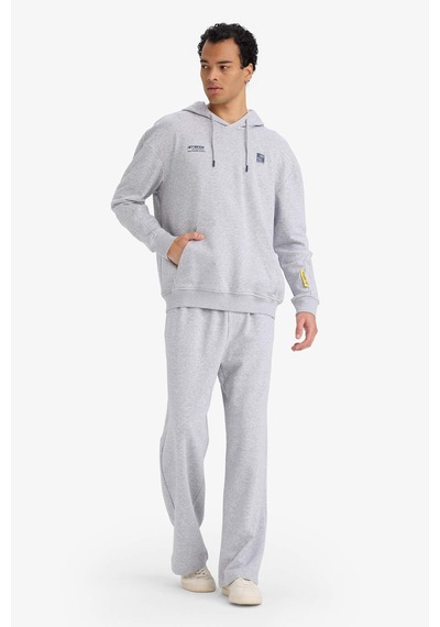 Defacto Boxy Fit Kapüşonlu Sweatshirt F8656ax26spgr389 Gri-gr389