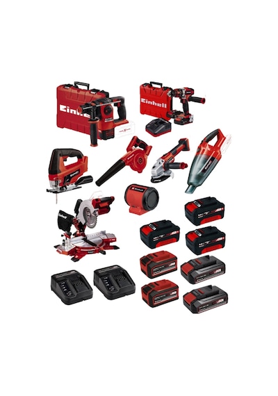 Einhell Kit15 18V Li-ion 8 Akülü Taşlama + Sds Matkap + Dekupaj Testere + Kırıcı Delici Set