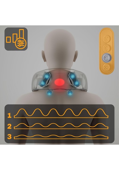 Neo-sport Masaj Cihazı, Isıtmalı - 3 Seviyeli Boyun Masaj Cihazı - Kablosuz - 2000 Mah - Shiatsu Diğer