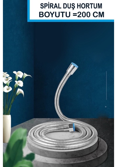 2 Metre Duş Hortumu Duş Spirali 200cm Duş Hortumu Plastik Renkli
