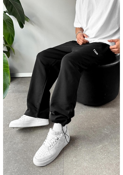 Flaw Atelier Baggy Eşofman Altı Siyah Siyah