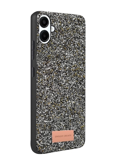 Onegif Samsung Galaxy Uyumlu. A07 4g Bright Simli Kapak - Gold