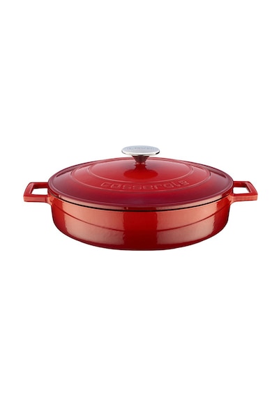 Lava Döküm Tencere 28 CM Sığ Kırmızı Folk