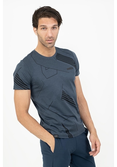 Maraton Sportswear Regular Erkek Bisiklet Yaka Kısa Kol Basic Siyahmelanj T-Shirt 21580-Siyahmelanj