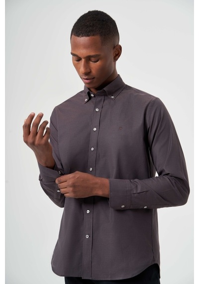 Bisse Erkek Regular Fit Spor Gömlek K.kahve Gm23k232058 D12 Kahverengi