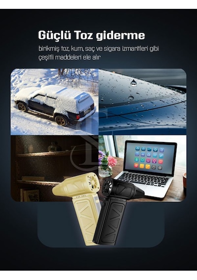 Ahv 130.000 Rpm 4 Kademeli Çantalı Turbo Fan Şarjlı Mini Hava Kom