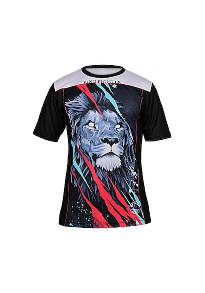 Dosmai Dijital Baskılı King Fighter Spor T-shirt Siyah Fgt037