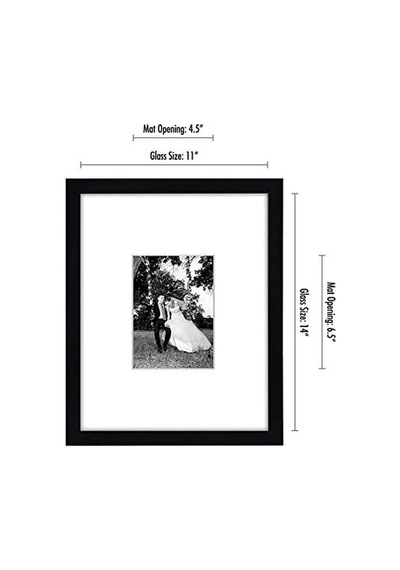 11x14 Siyah Resim Çerçevesi - 5x7 Mat Ve 11x14 Mat Olmadan Görüntüler - Kırılmaya Dayanıklı Camlı Kompozit Ahşap - Duvar İçin Yatay Ve Dikey Formatlar