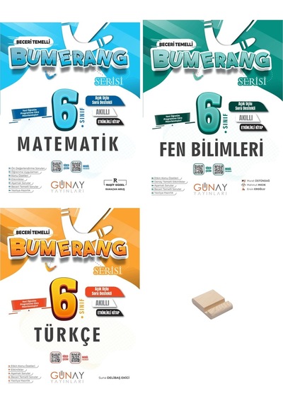 6. Sınıf Bumerang Matematik Fen Ve Türkçe Etkinlikli Soru Bankası 3lü Set + Telefon Standı