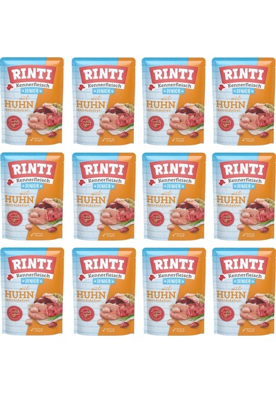 Rinti Pouch Tavuklu Yavru Köpek Yaş Mama 400 G X 12 Adet