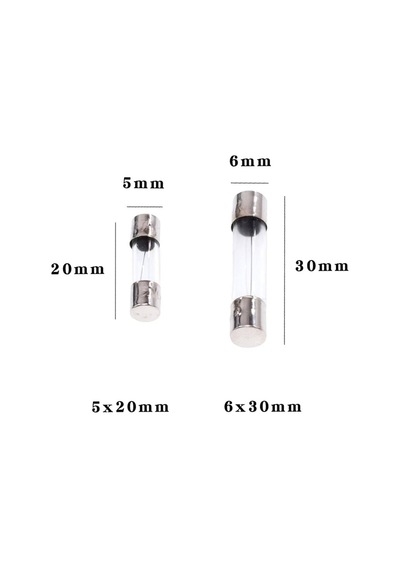 0.5a Küçük Cam Sigorta 5x20mm 0.5 Amper 100 Adet
