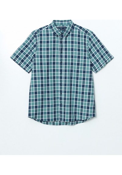 Lcwaıkıkı Classic Yeşil Regular Fit Armürlü Cepli Erkek Gömlek