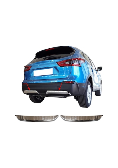 Nissan Qashqai 2017 Arka Difüzör 2 Prç. P.Çelik