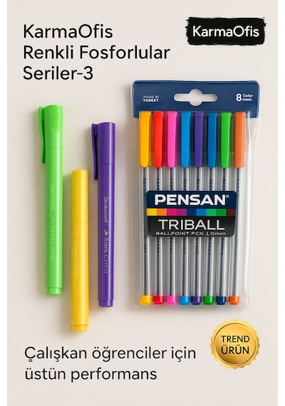 Ders Çalışmayı Sevenler Serisi-3 Çok Renkli