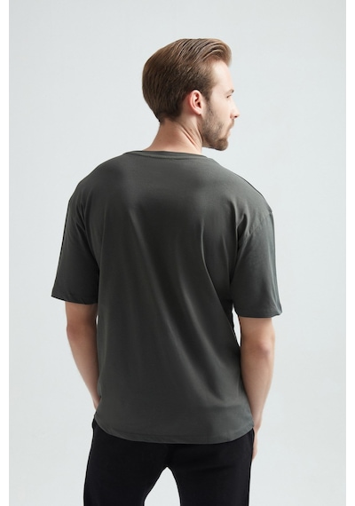 Weweus Haki Oversize Erkek Tişört 1023 Haki