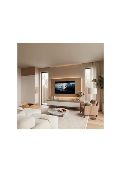 Purelıne Ledli Duvar Tv Ünitesi 140 Cm Meşe Beyaz Beyaz-meşe 140 Cm