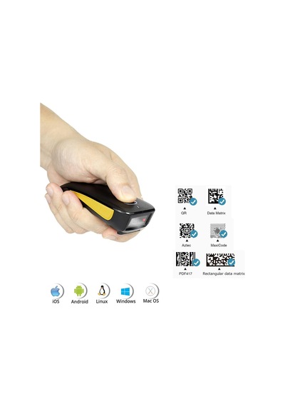 Bluetooth Kablosuz 2D Barkod Tarayıcı