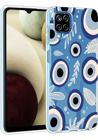 Ceptecepnet Samsung Galaxy A22 İle Uyumlu Özel Tasarım Baskılı Kamera Korumalı Şeffaf Telefon Kılıfı