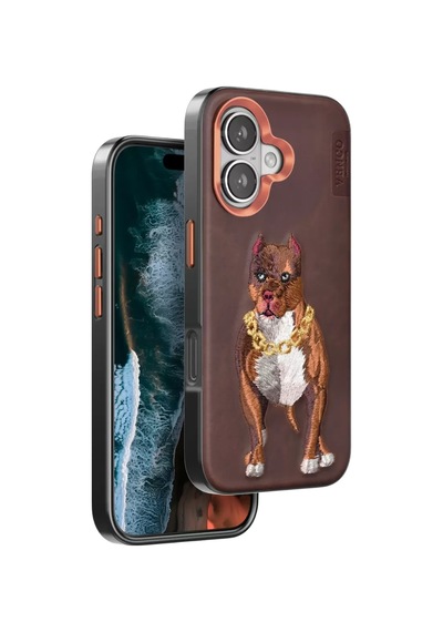 Venco Apple İphone 16 Perma Desenli Kapak - Kahverengi