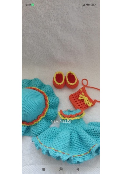 Amigurumi Alin Bebek Çok Renkli