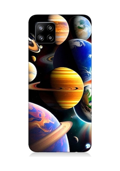Samsung Galaxy A42 5g Uyumlu Uzaydaki Gezegenler Desenli Silikon Kılıf