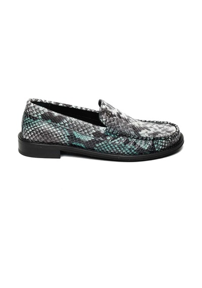 Bestello Bağcıksız Neolit Taban Loafer 101-mng-14 Kadın Ayakkabı Yesıl Yılan