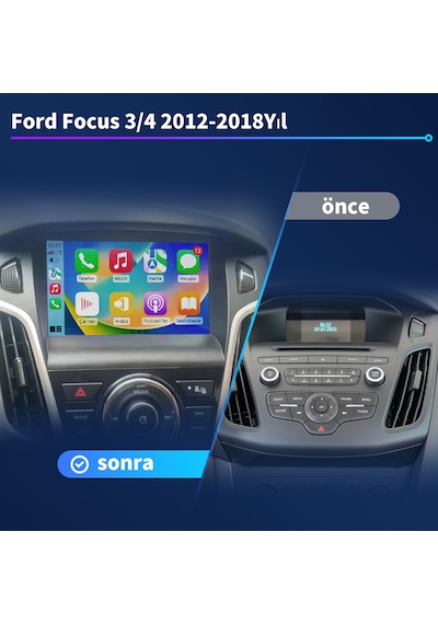 Ford Focus 3/4 2012-2018yıl Multimedya 6-128 Gb Navigasyon