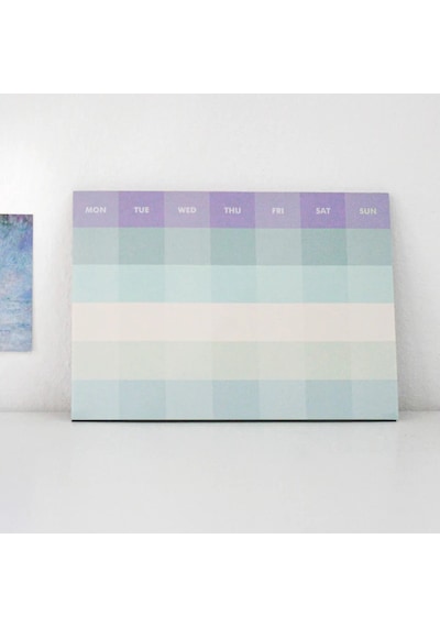 Pansy Daisy Paperways Palette Aylık Masaüstü Planlayıcı - Water Lilies Monet - Aylık Planlayıcı Açık Mavi