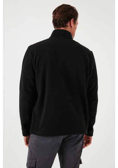 Buratti Slim Fit Dik Yaka Kışlık Şardonlu Erkek Polar 5906053 Siyah