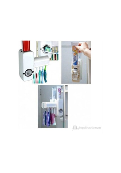 Otomatik Diş Macunu Sıkacağı ve Diş Fırçası Tutucu Banyo Askı Set Diğer