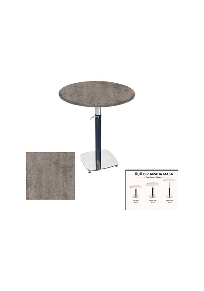 Üçüz Masa Ayarlanabilir 60 Cm Yuvarlak - Werzalit, Wermodin Ve Allzalit Tabla - Kahve Oxid Çok Renkli Üçüz Masa Ayarlanabilir 60 Cm Yuvarlak - Werzalit, Wermodin Ve Allzalit Tabla - Kahve Oxid Çok Renkli