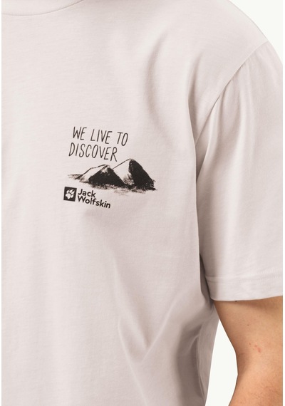 Jack Wolfskin Discover T M Erkek T-shirt-28373-krem Krem